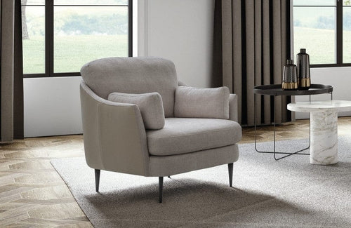 LeComfort Fotoliu fix tapitat si picioare metalice Glenis, l85xA86xH85 cm