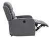Fotoliu Recliner cu mecanism electric si port USB, tapitat cu stofa, Page Velvet Gri, l64xA88xH102 cm (3)