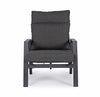 Bizzotto Fotoliu Recliner pentru gradina / terasa, din aluminiu, cu perne detasabile, Kledi Antracit, l72xA81xH98 cm