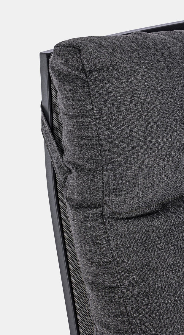 Fotoliu Recliner pentru gradina / terasa, din aluminiu, cu perne detasabile, Kledi Antracit, l72xA81xH98 cm (13)