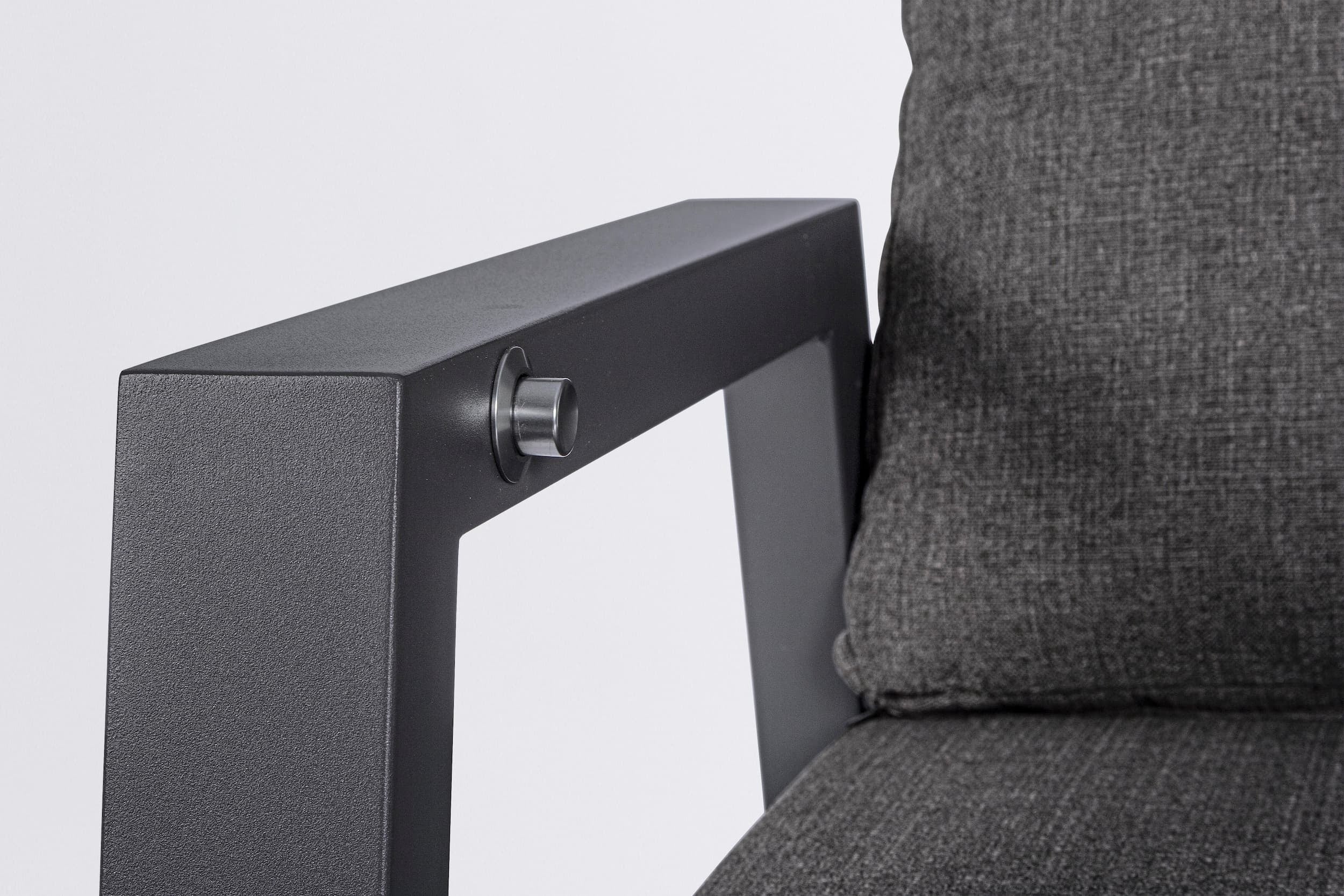 Fotoliu Recliner pentru gradina / terasa, din aluminiu, cu perne detasabile, Kledi Antracit, l72xA81xH98 cm (15)