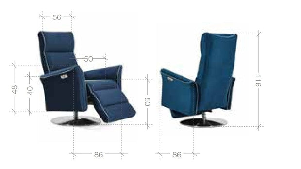 Fotoliu rotativ cu mecanism electric Relax, tapitat cu stofa, Lival Bleumarin, l86xA86xH116 cm (3)