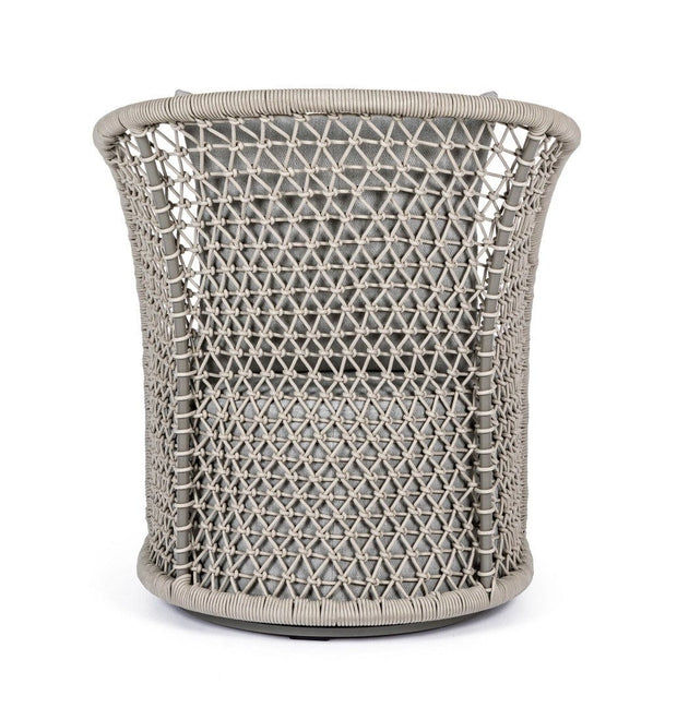 Fotoliu rotativ pentru gradina / terasa, din aluminiu tapitat cu stofa, Cuyen Bej, l77xA81xH92 cm (7)