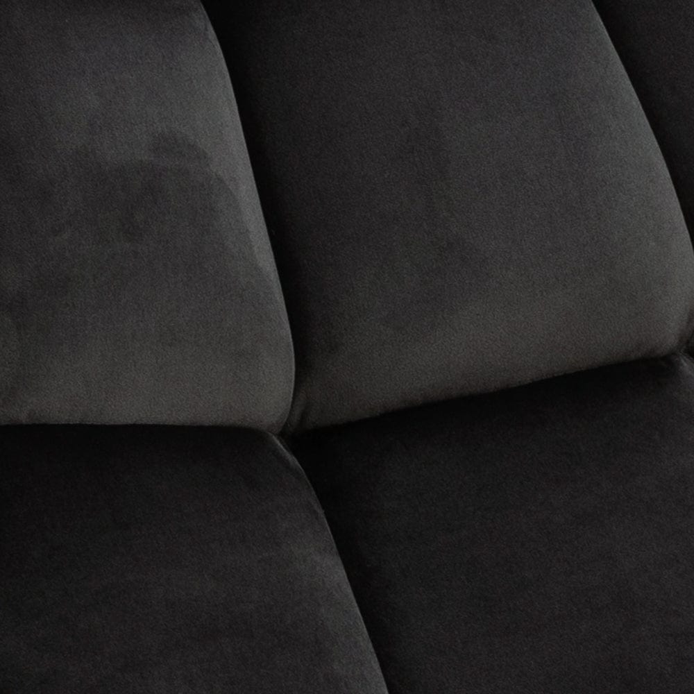 Fotoliu rotativ tapitat cu stofa si picioare metalice Paris Velvet Antracit / Negru, l73xA82xH88 cm (6)