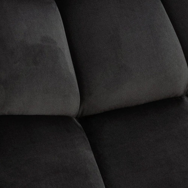 Fotoliu rotativ tapitat cu stofa si picioare metalice Paris Velvet Antracit / Negru, l73xA82xH88 cm (6)