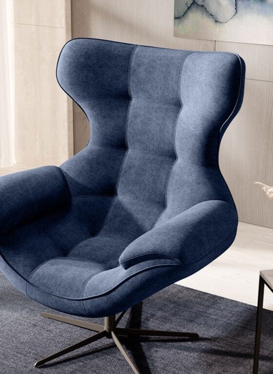 Wersal Fotoliu rotativ tapitat Yogalo, l103xA84xH119 cm