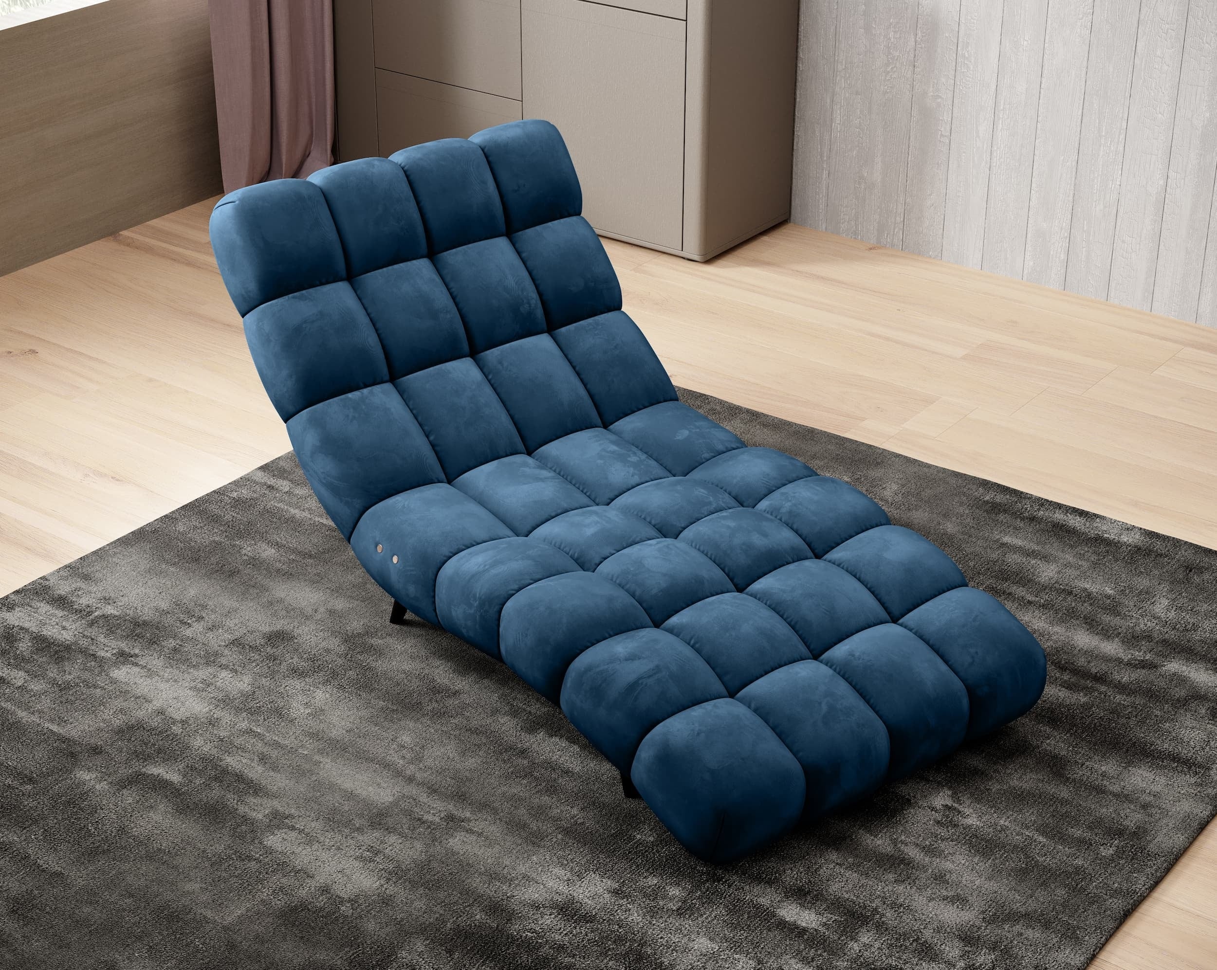 Wersal Fotoliu sezlong relaxare, tapitat, cu mecanism electric Relax, Gatiola 80, l80xA166xH87 cm