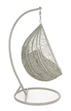 Fotoliu suspendat pentru gradina / terasa din fibre sintetice si metal, Amirantes Gri, l104xA73xH198 cm (3)