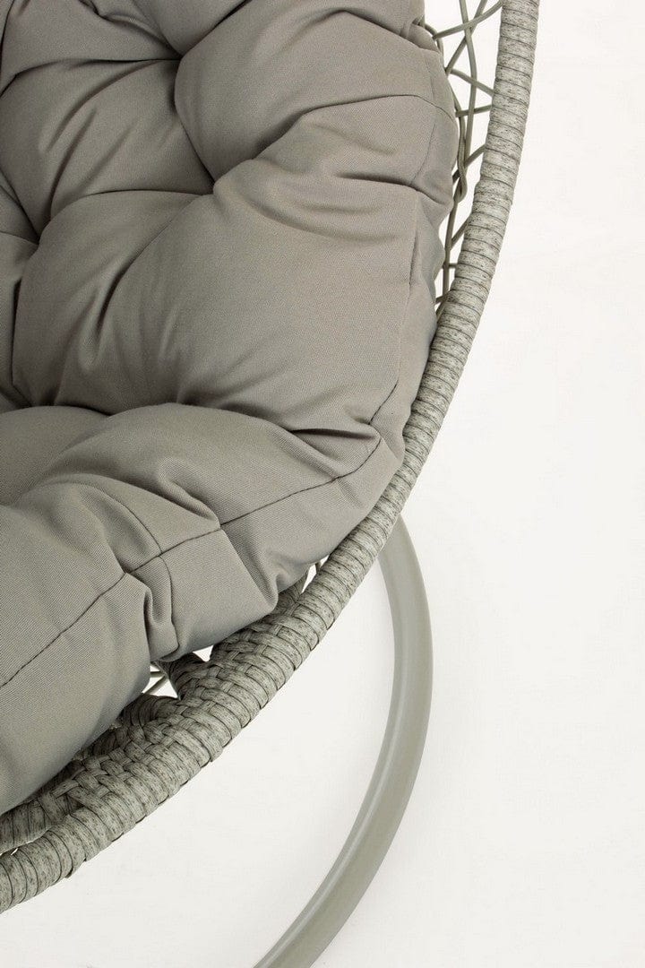 Fotoliu suspendat pentru gradina / terasa din fibre sintetice si metal, Amirantes Gri, l104xA73xH198 cm (6)