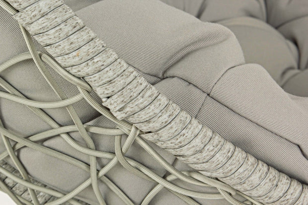 Fotoliu suspendat pentru gradina / terasa din fibre sintetice si metal, Amirantes Gri, l104xA73xH198 cm (7)