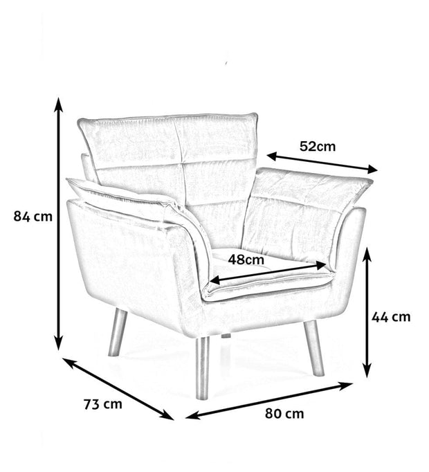 Fotoliu tapitat cu stofa si picioare din lemn, Renato Velvet Verde Inchis / Nuc Inchis / Auriu, l80xA73xH84 cm (7)