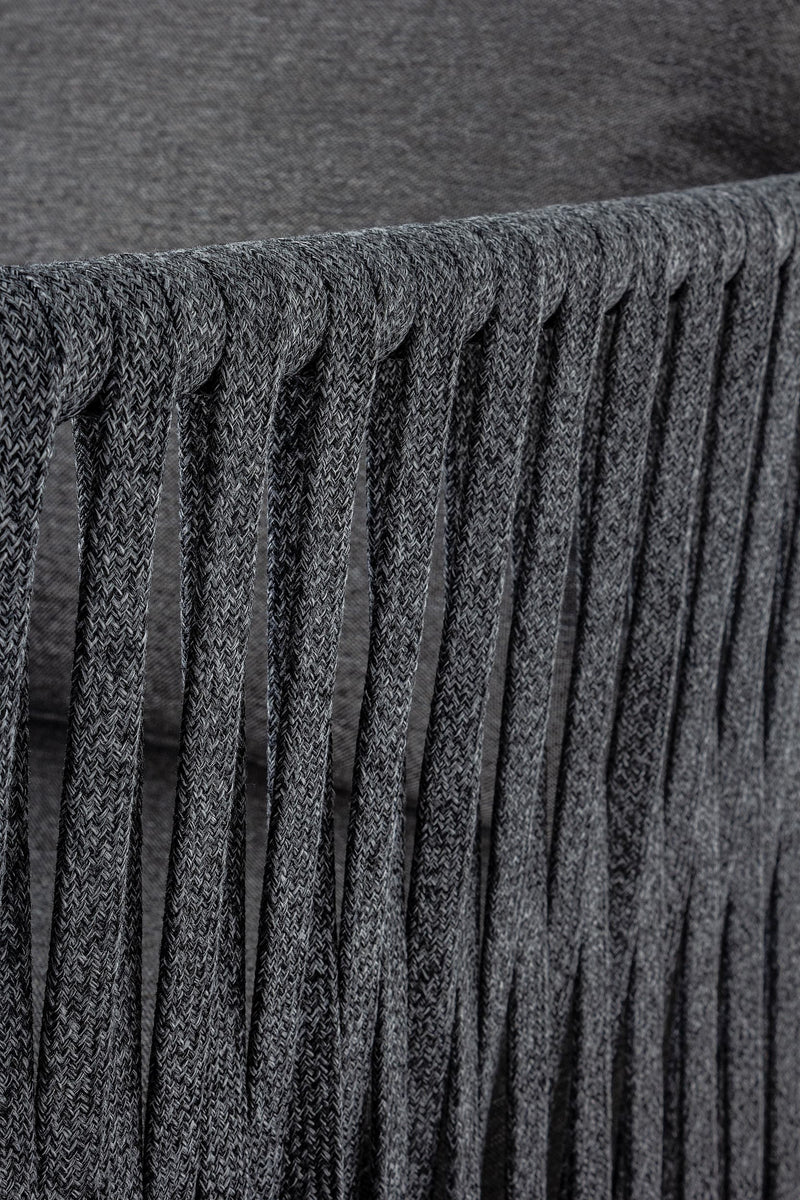 Fotoliu fix pentru gradina / terasa, din aluminiu si material textil, cu perne detasabile, Florencia Antracit, l80xA85xH86 cm (7)