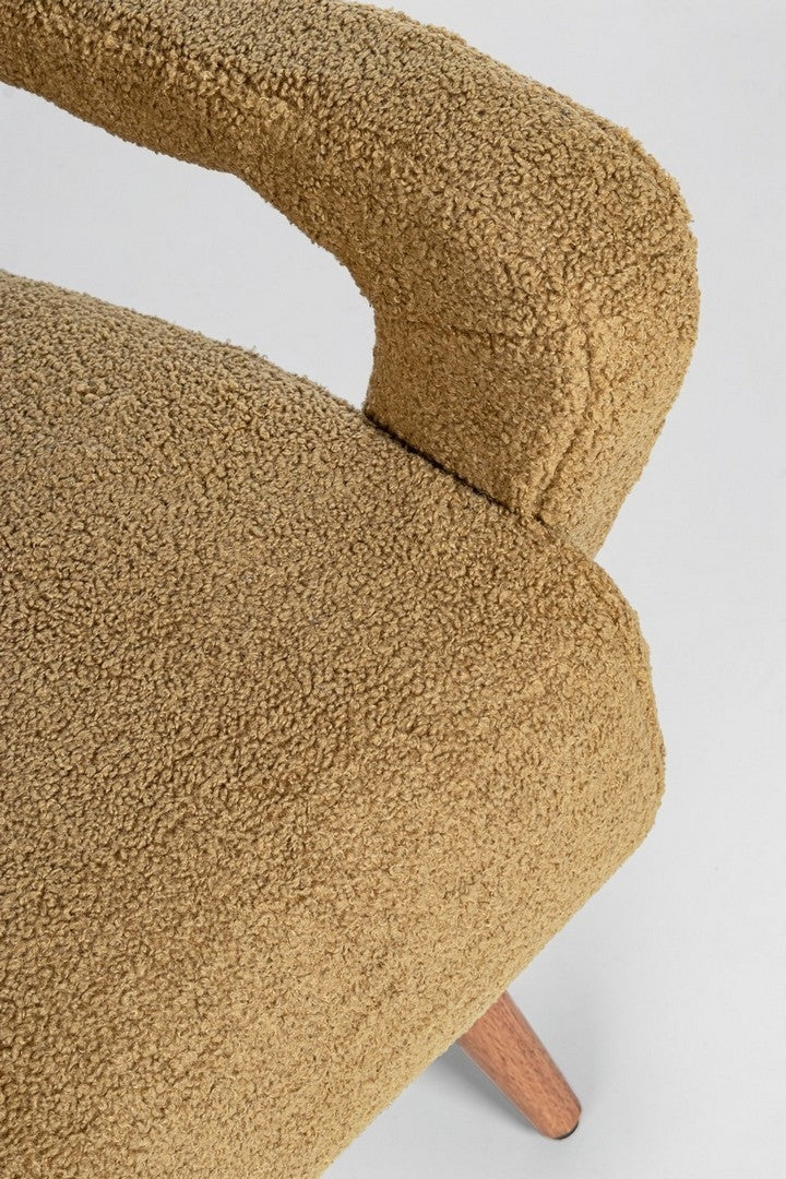 Fotoliu fix tapitat cu stofa si picioare din lemn, Berna Maro, l65xA79xH74 cm (5)