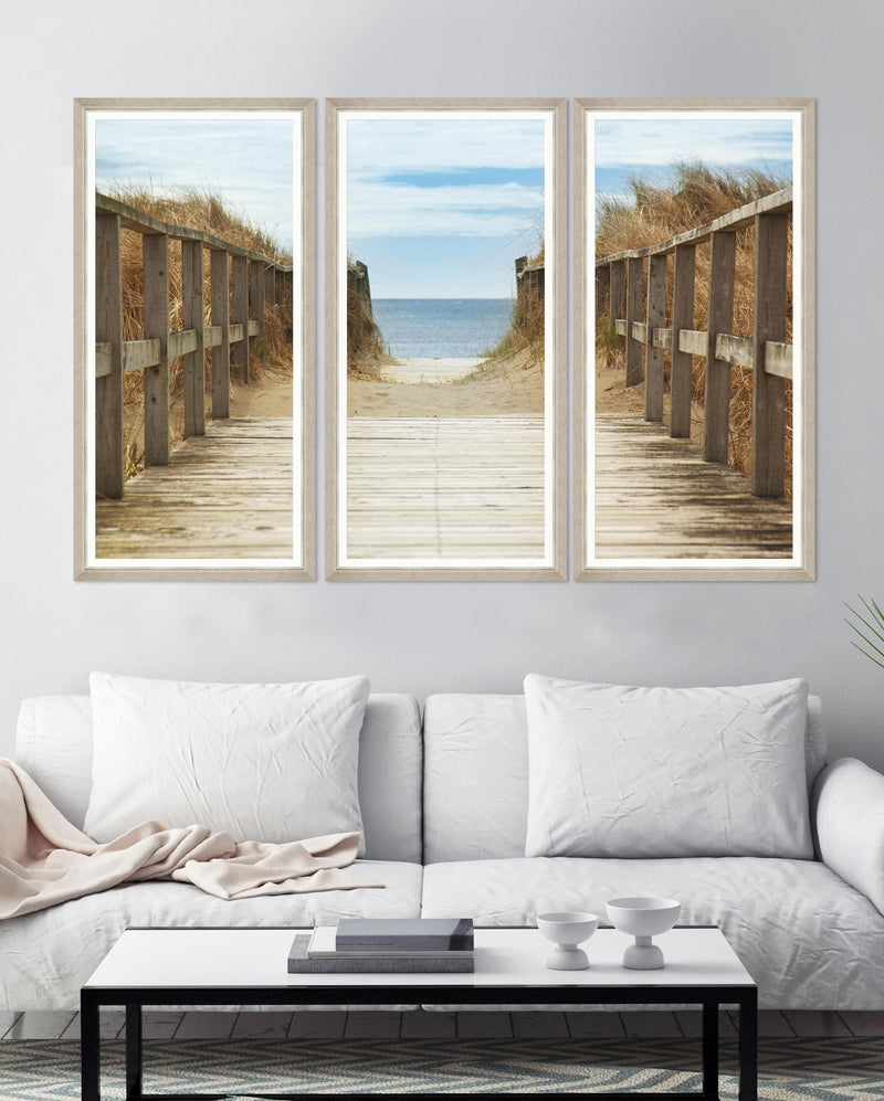 Tablou 3 piese Framed Art Beach Path (4)