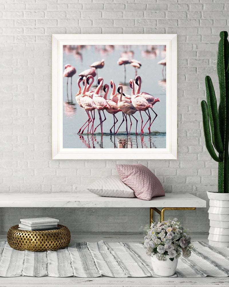 Tablou Framed Art Flamingo Flock (1)