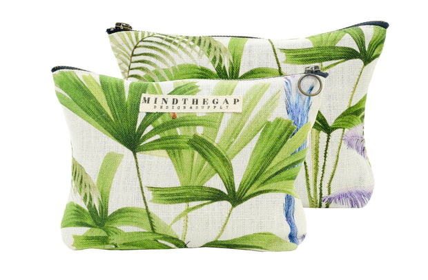 Geanta de cosmetice Palmeras Green / White, l23xA4xH15,5 cm