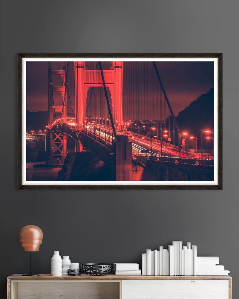 Tablou Framed Art Golden Gate Lights (1)