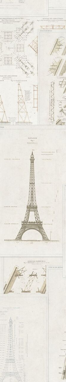 Set 3 role Tapet Imprimat Digital Grand Eiffel (3)