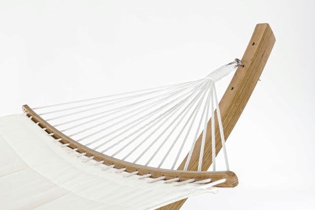 Hamac cu suport din lemn de eucalipt, Luxory Alb / Natural, L383xl89xH120 cm (2)