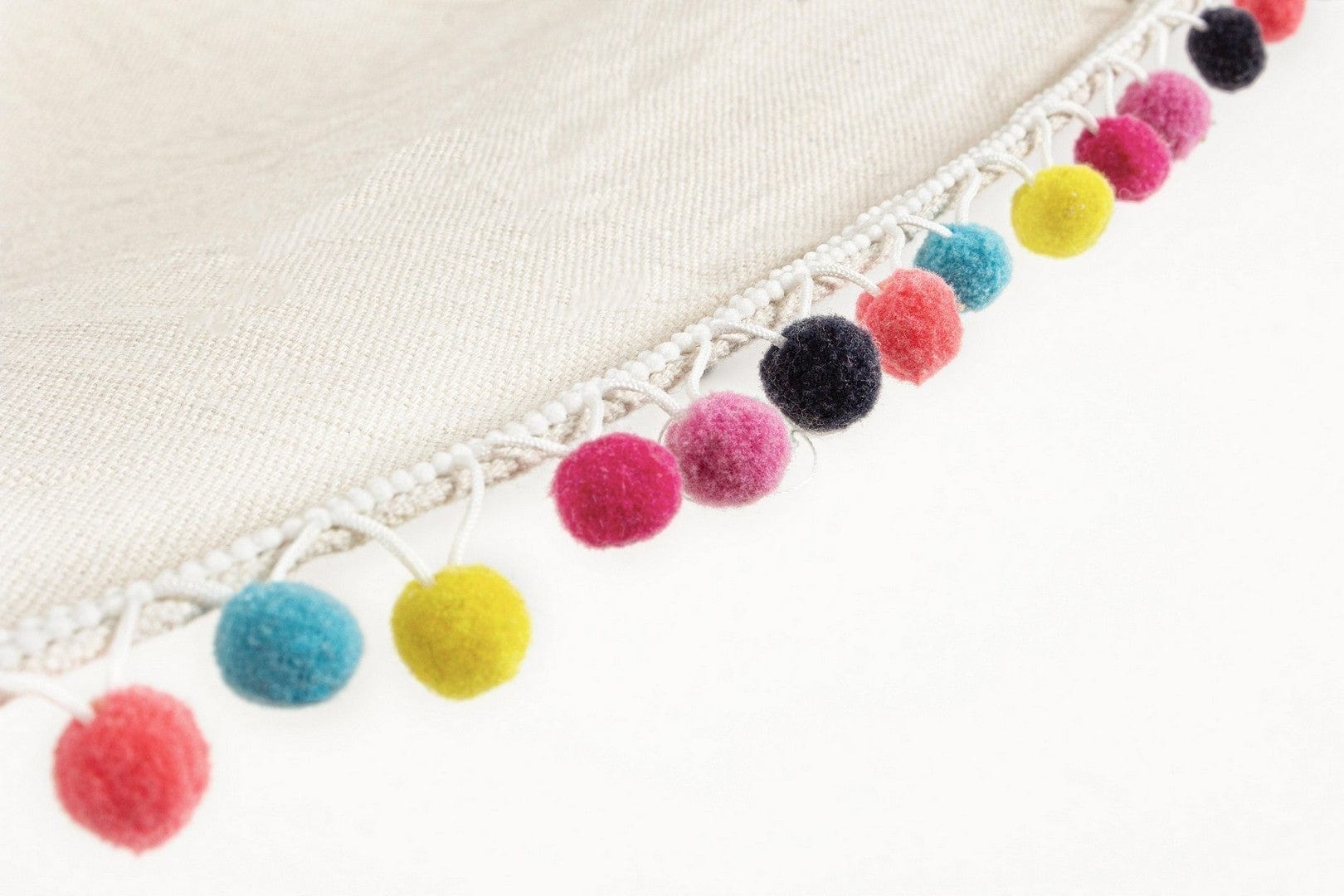 Hamac din bumbac si poliester, Pon Pon Bej / Multicolor, L200xl100 cm (2)