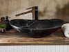 Set Mobilier pentru baie, din pal si MDF, 6 piese, 100 cm, Iconic Alb Mat / Stejar (5)