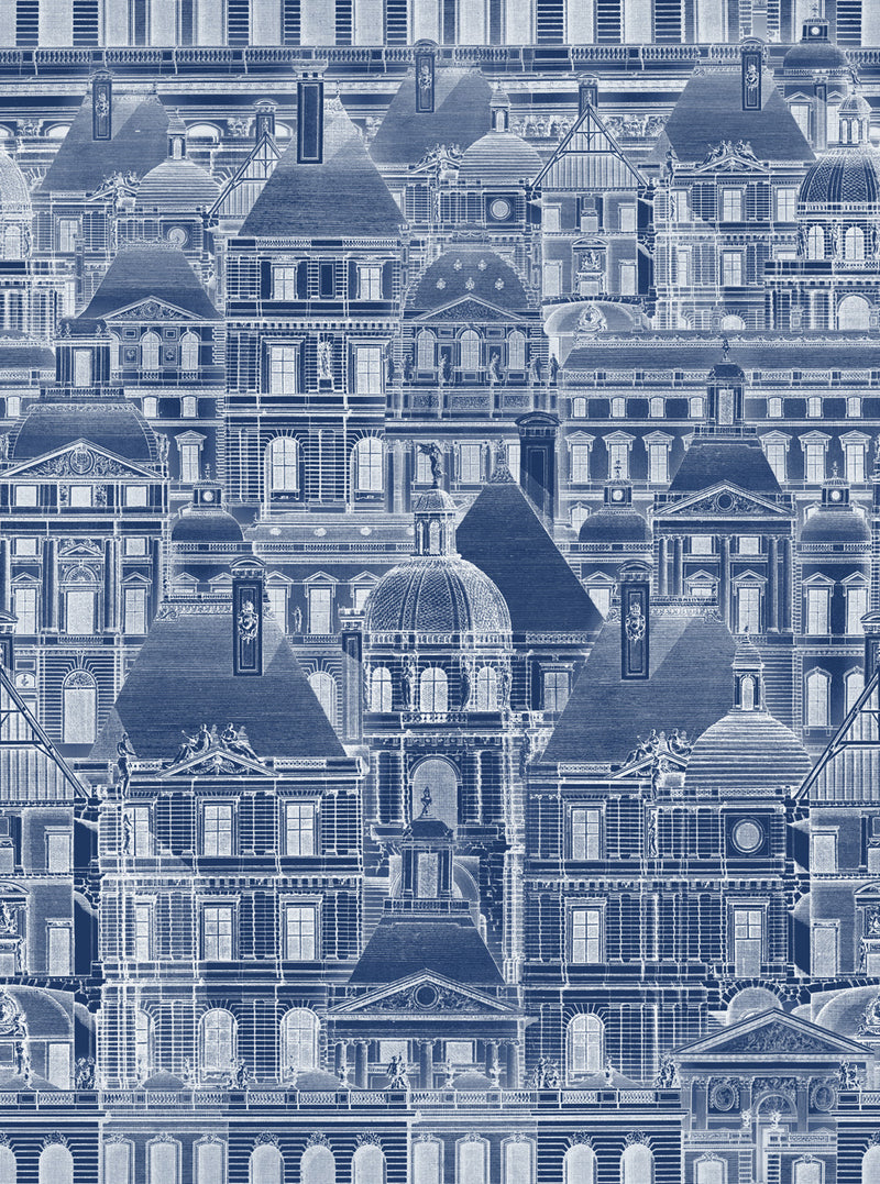 Set 3 role Tapet Imprimat Digital Louvre Blue