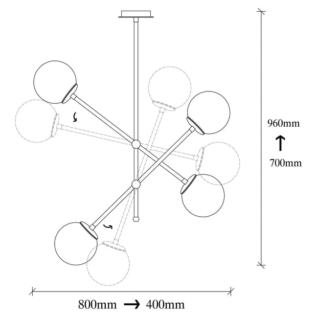 Lustra Best 631-S Alb / Negru (5)