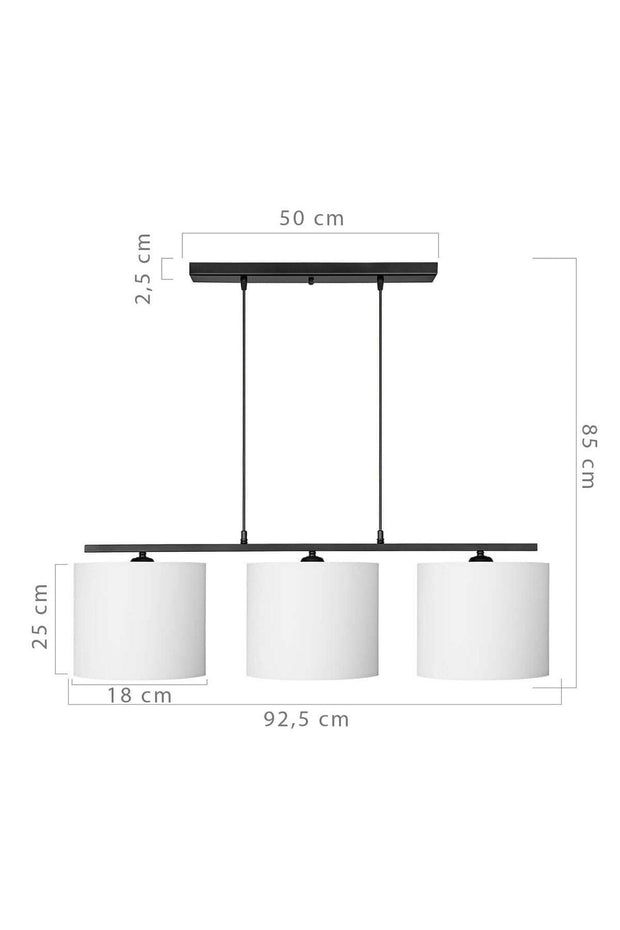 Lustra Caka Alb / Negru (2)
