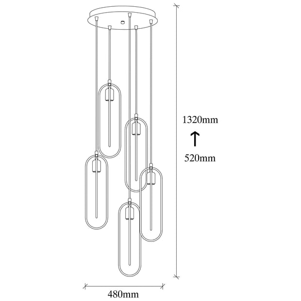 Asir Lustra Cerco 2041 Negru / Auriu