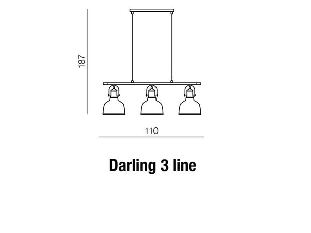 Lustra Darling 3 Line Negru, AZ2144 (3)