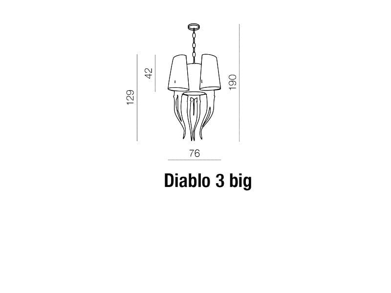 Azzarddo Lustra Diablo 3 Big Alb, AZ1232