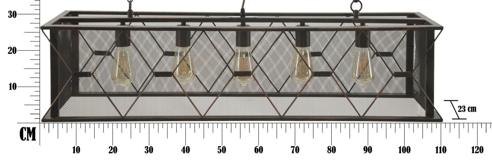 Mauro Ferretti Lustra din metal Gothic Rett Negru