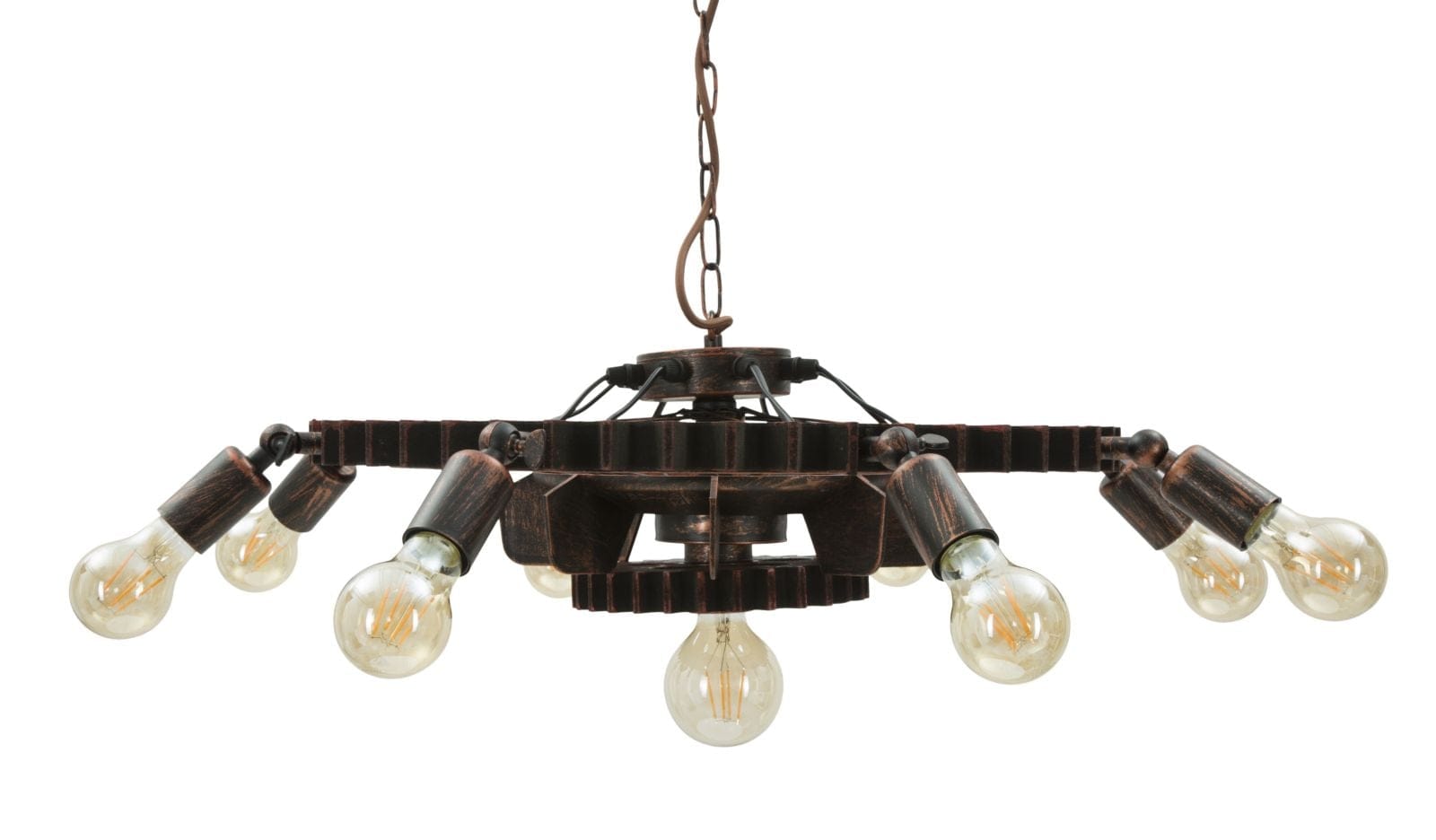 Mauro Ferretti Lustra din metal Ingranaggio 9 Negru / Cupru