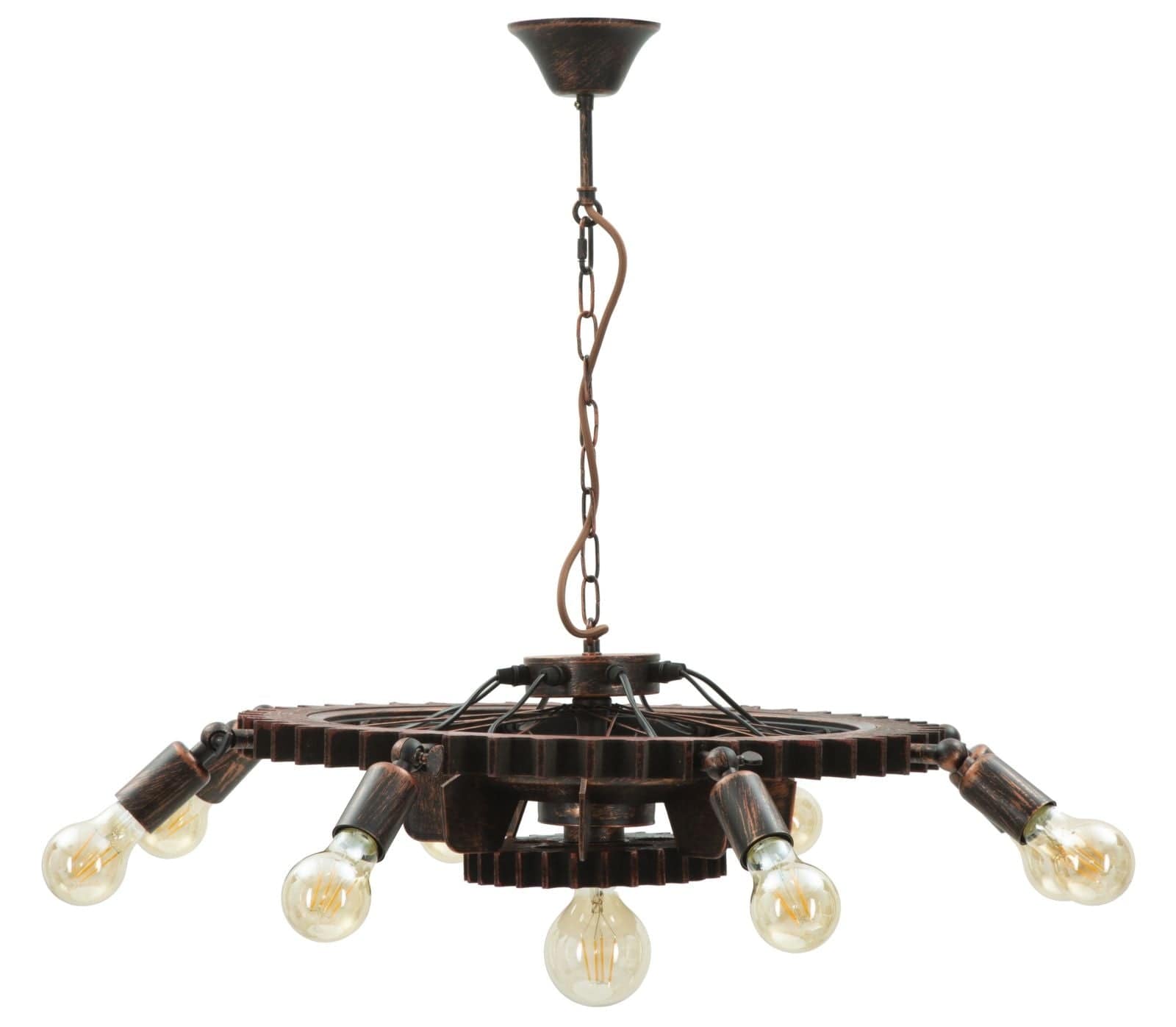 Mauro Ferretti Lustra din metal Ingranaggio 9 Negru / Cupru