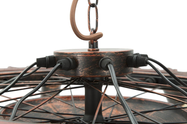 Mauro Ferretti Lustra din metal Ingranaggio 9 Negru / Cupru