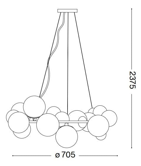 IdealLux Lustra Dna SP25 Alb