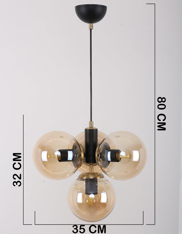 Lustra Hector Negru / Alama (3)