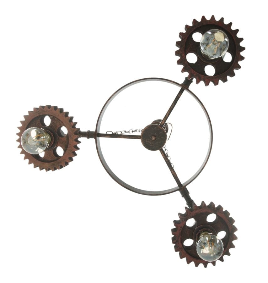 Mauro Ferretti Lustra Ingranaggio 3 Negru / Cupru