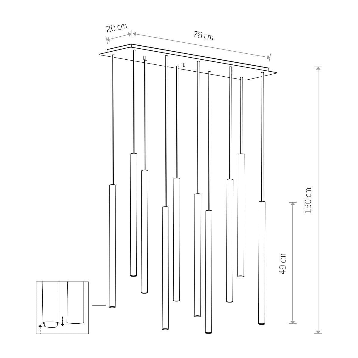 Nowodvorski Lustra Laser X Negru