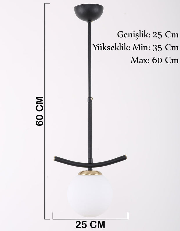 Lustra Okka Alb / Negru (3)