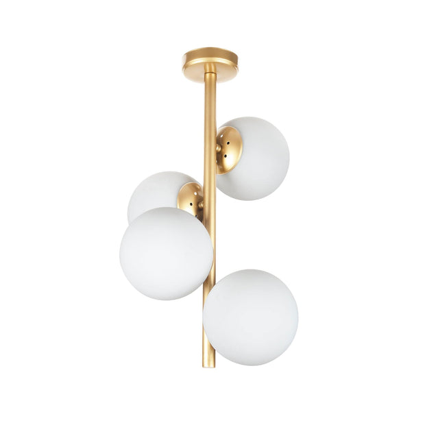 Lustra Owl Auriu / Alb (1)