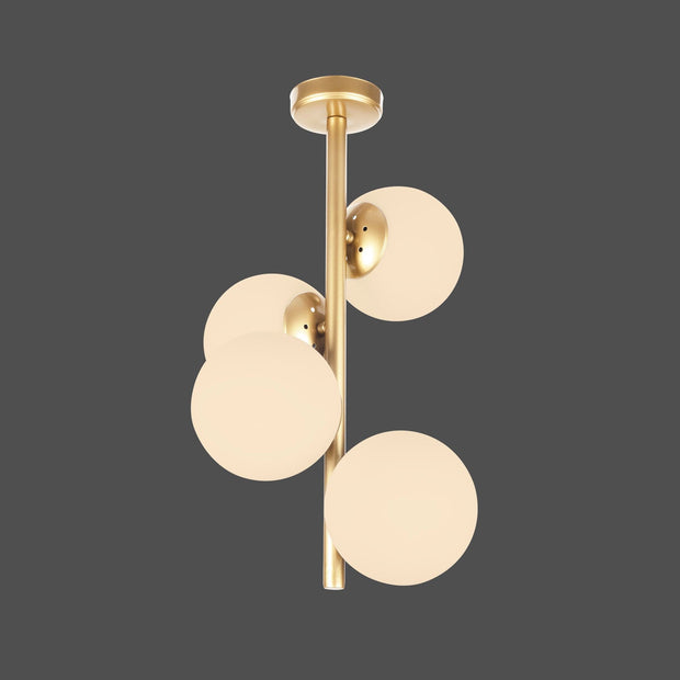 Lustra Owl Auriu / Alb (2)