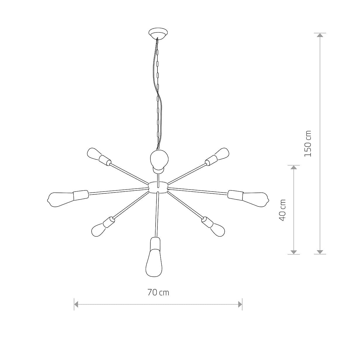 Nowodvorski Lustra Rod IX Negru