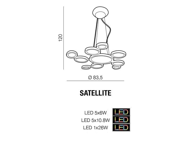 Lustra Satellite Led Crom, AZ1786 (3)