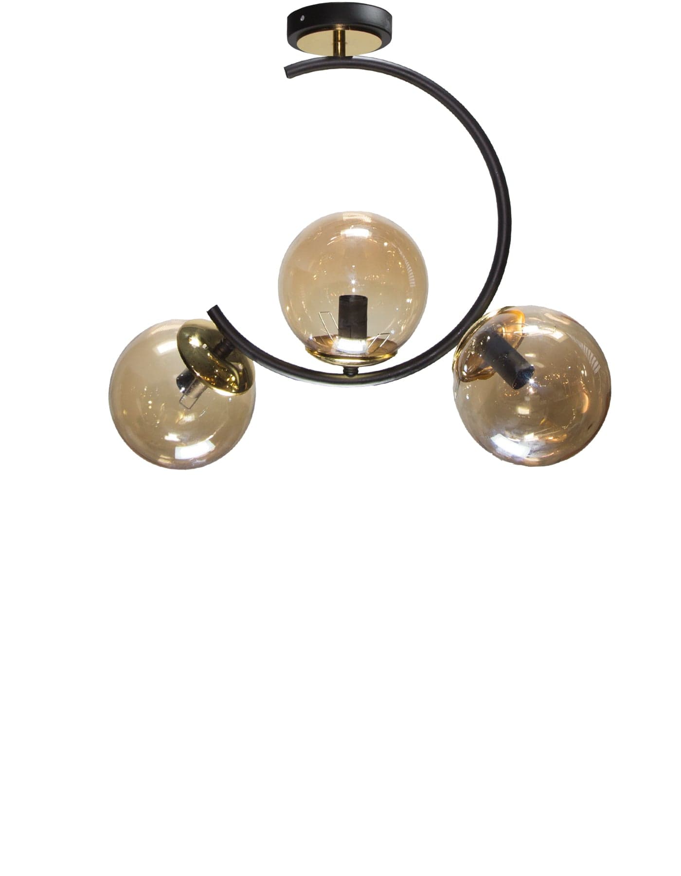 Lustra Sesa Negru / Alama