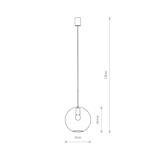 Nowodvorski Lustra Sphere L Transparent / Negru