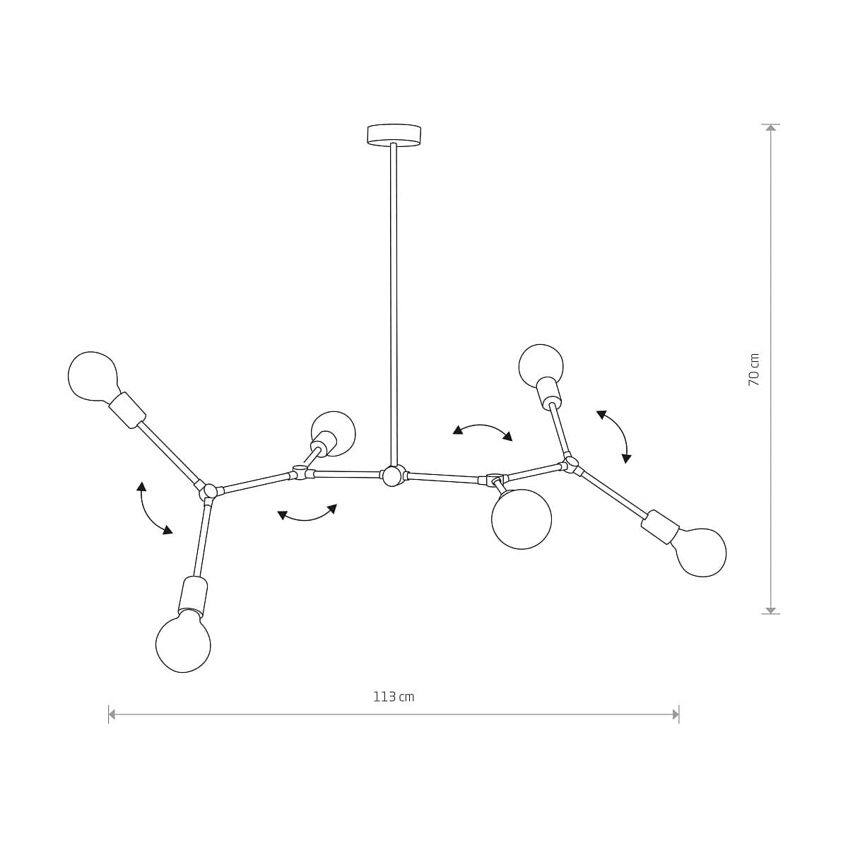 Nowodvorski Lustra Twig VI Negru