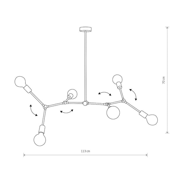 Nowodvorski Lustra Twig VI Negru