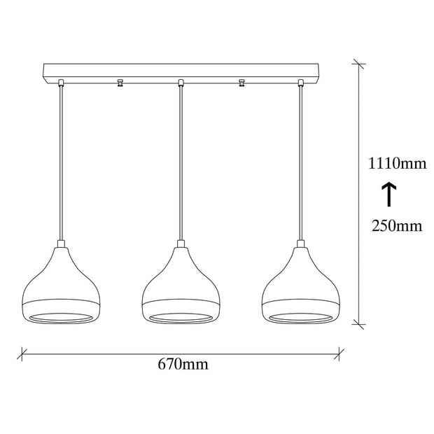 Lustra Yildo 6877 Negru / Cupru (4)