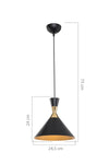 Lustra Zeron Negru / Auriu (1)